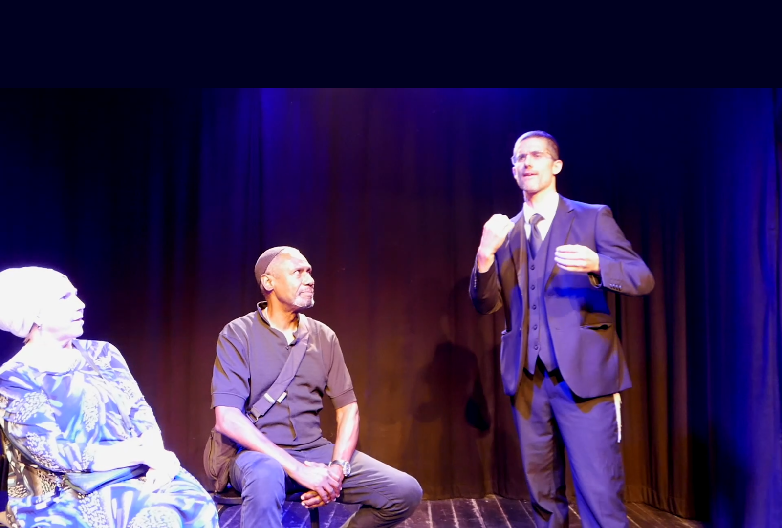 Yishai performing on stage