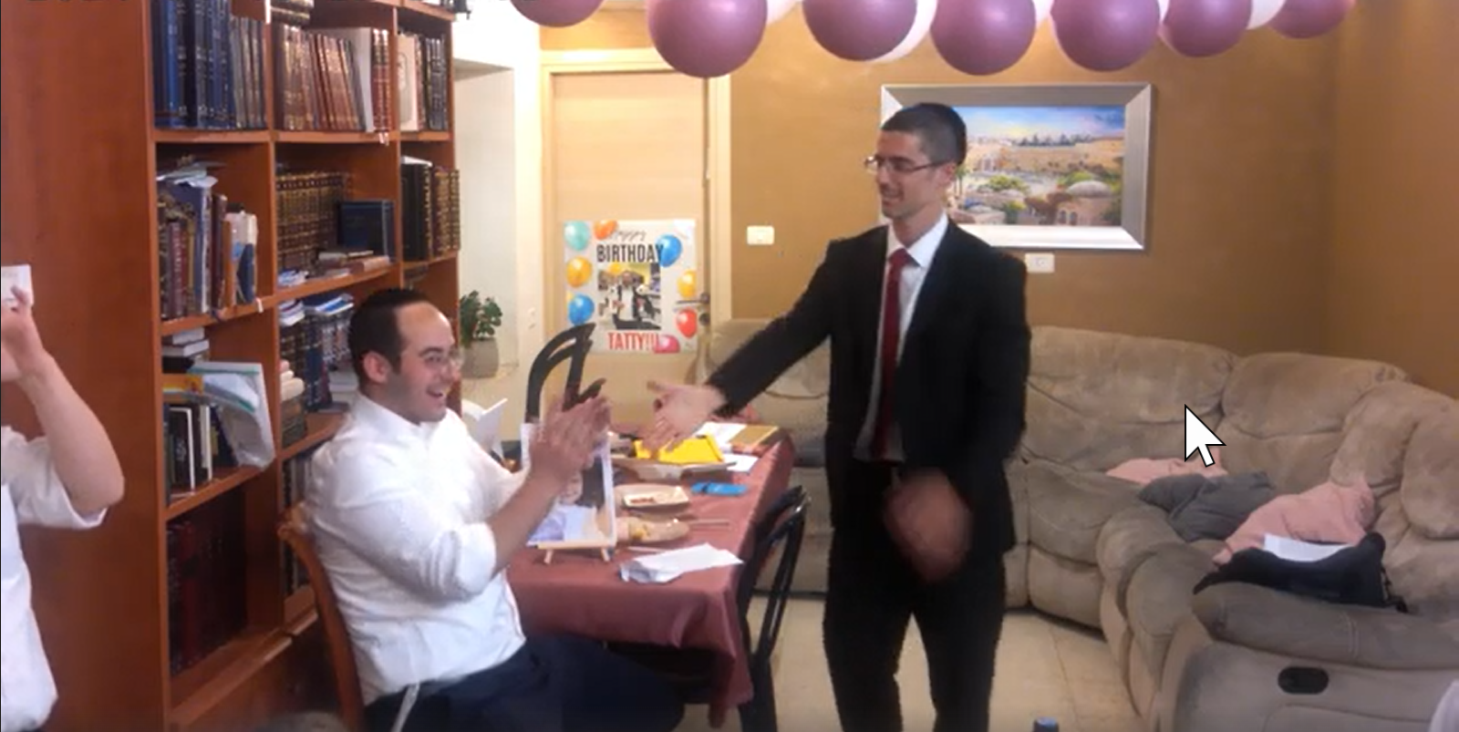 Audience member clapping