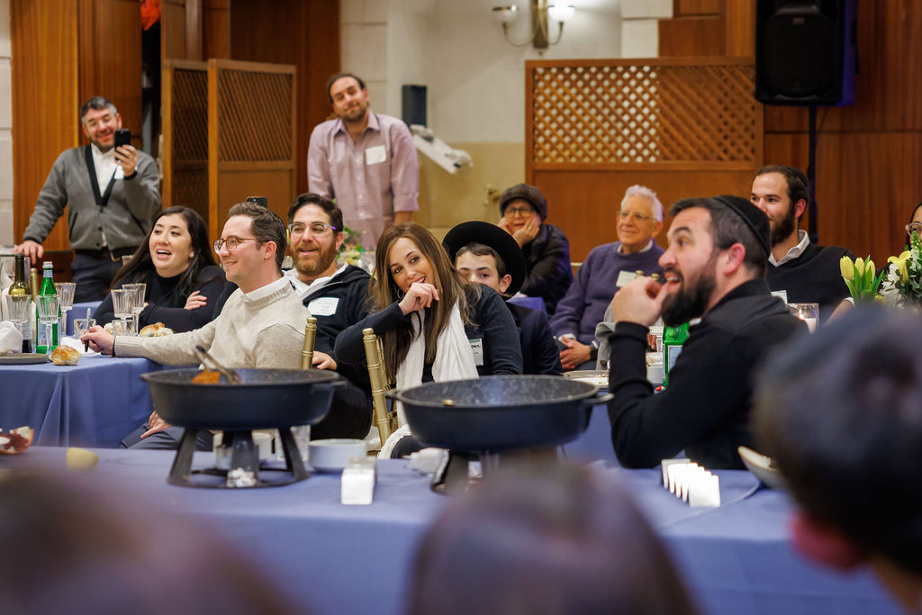 Crowd watching intently